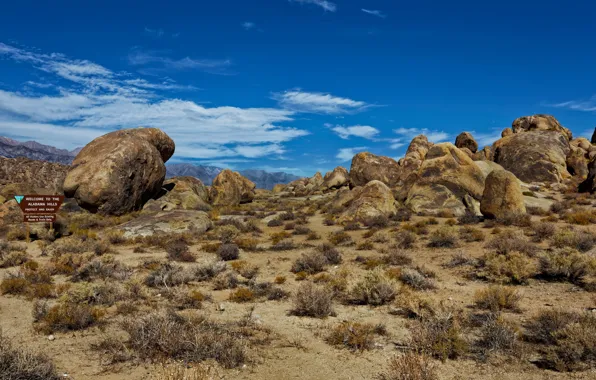 Picture stones, CA, USA, Alabama Hills