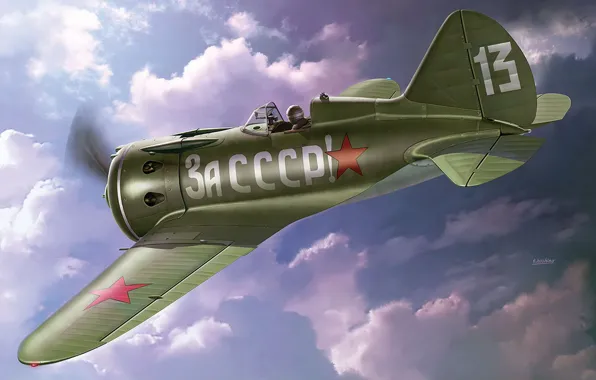 Fighter, USSR, -16, THE RED ARMY AIR FORCE, T.Hoshino, Polikarpov I-16