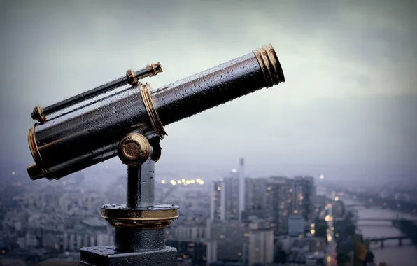 Picture RAIN, HOME, OPTICS, The EVENING, PIPE, STREET, TELESCOPE