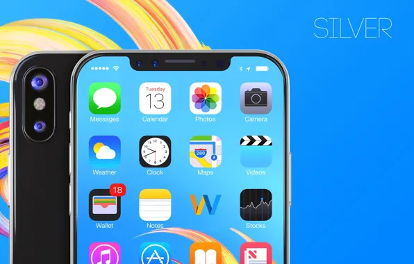 Apple, iPhone, silver, photos, hi-tech, smartphone, technology, iPhone X