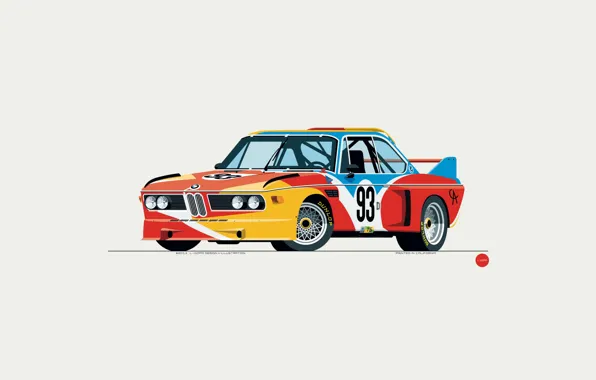 Auto, Minimalism, Figure, BMW, Machine, Art, 1975, CSL