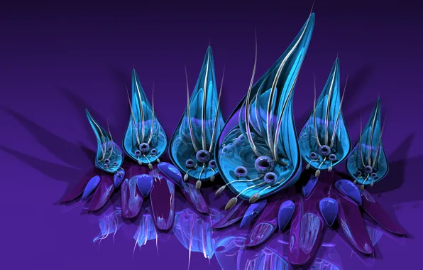 Picture space, flowers, fiction, petals, the volume