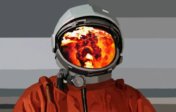 Fire, astronaut, the suit, costume