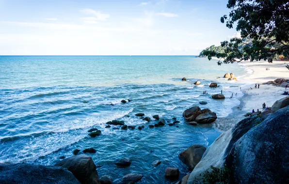 Sea, blue, malaysia, relaxing, kuantan, teluk, cempedak, teluk cempedak