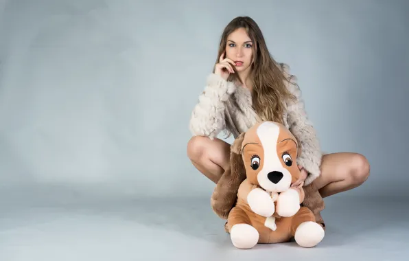 Picture look, background, model, hair, toy, legs, Anna