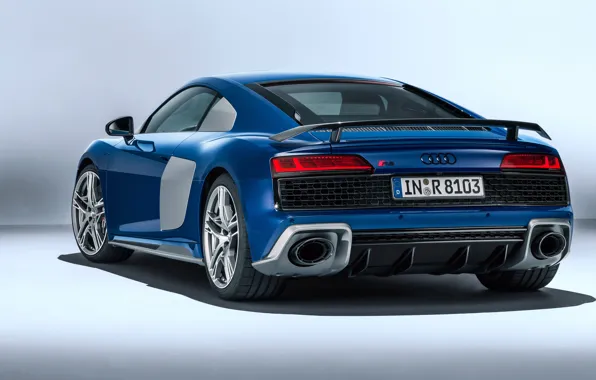 Audi R8, rear view, V10, 2019