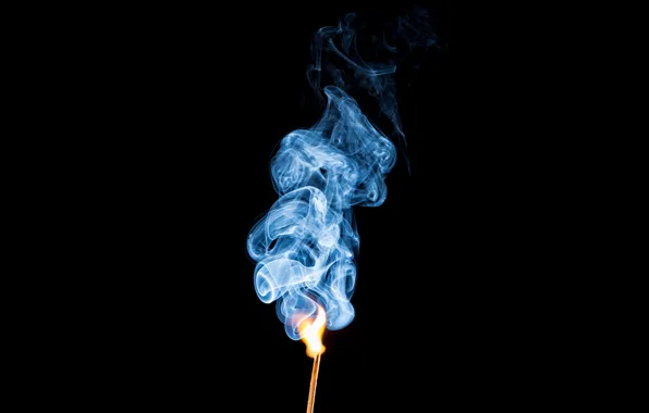Fire, flame, smoke, match