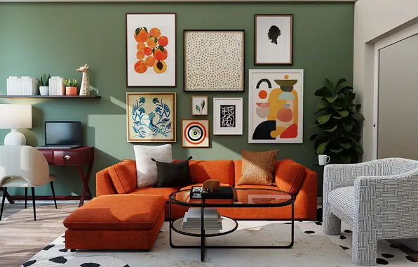 Design, style, room, plant, interior, chair, visualization, pictures