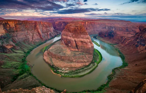 Picture river, Colorado, canyon, AZ, USA, state, Horseshoe (Horseshoe Bend)