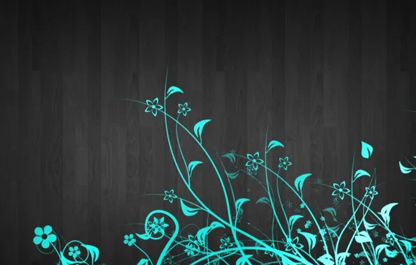 Picture flowers, green, background, pattern, texture