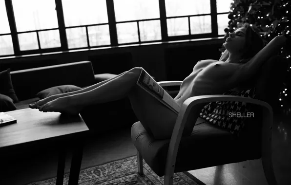 Ass, chest, pose, naked, Girl, hands, figure, legs