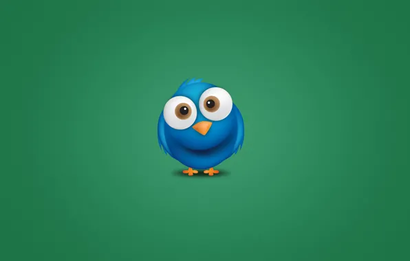 Blue, animal, bird, minimalism, eyed, Twitter, bird