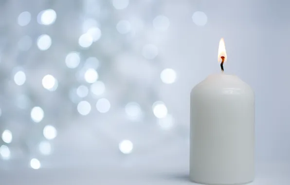 Picture macro, candle, Christmas, bokeh