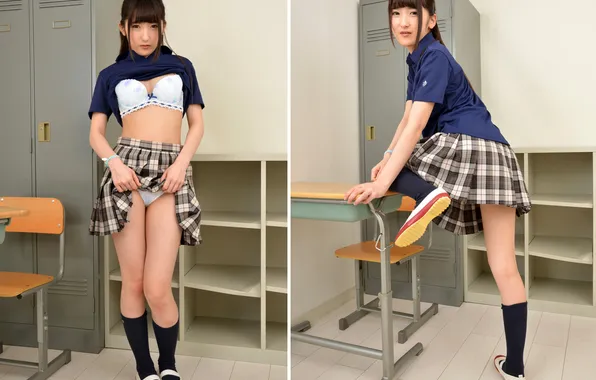 Beautiful, Asian, Model, Smile, Woman, Back, Chair, Cute