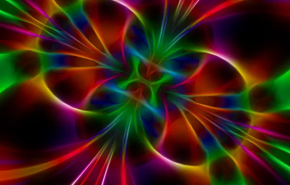 Picture line, circles, pattern, paint, ring, symmetry