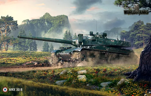Picture France, tank, World of Tanks, WOT, AMX 30 B, AMX-30B