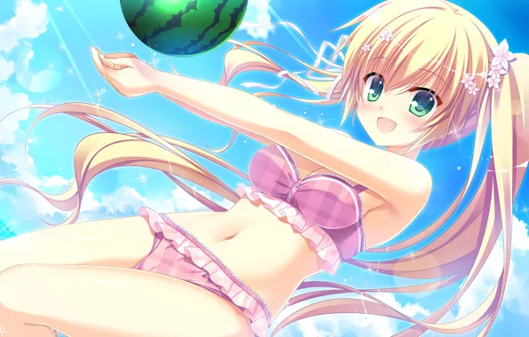 Picture girl, sexy, cleavage, long hair, boobs, anime, beautiful, pretty