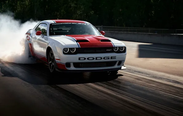 Burnout, smoke, demon, Dodge, srt, Dodge, challenger, drag