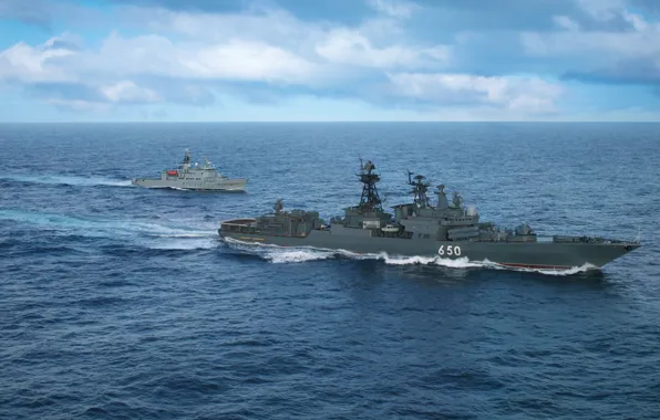 Exercises, Admiral Chabanenko, BOD, the project 11511