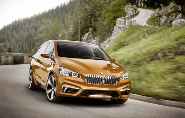 Movement, track, BMW, Active, Tourer, 2013, Outdoor