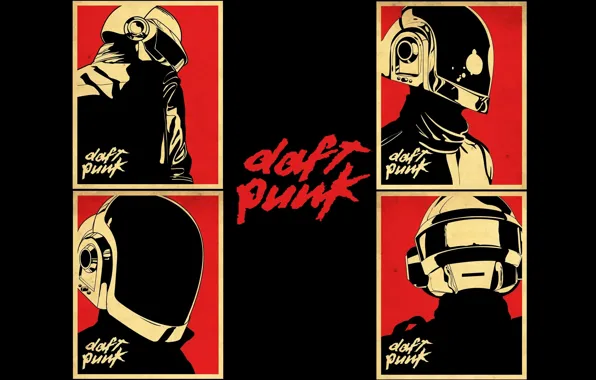 Music, music, poster, Daft Punk, poster