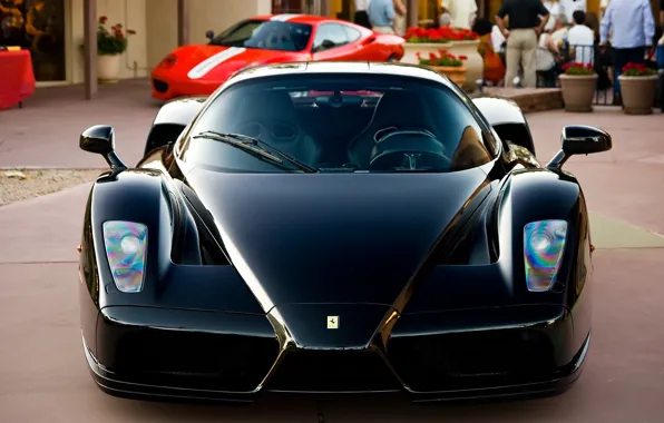 Black, Machine, Ferrari, Ferrari, Car, Car, Enzo, Black