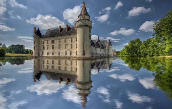 Picture the sky, water, the city, reflection, castle
