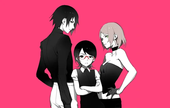Naruto, Naruto, Uchiha Sasuke, Haruno Sakura, Sarada