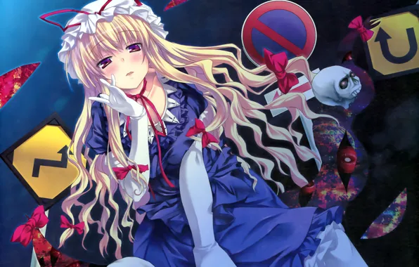 Sign, dress, art, Touhou, strikingly is wait, Touhou