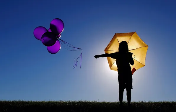 Picture light, mood, balls, umbrella