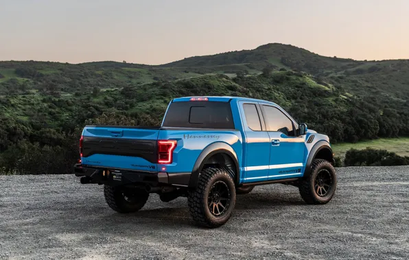Lights, Ford, the evening, Raptor, pickup, F-150, Hennessey, 2019