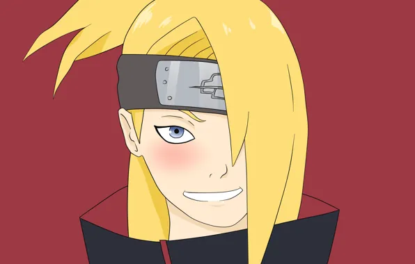 Smile, guy, Naruto, Naruto, Deidara, bangs