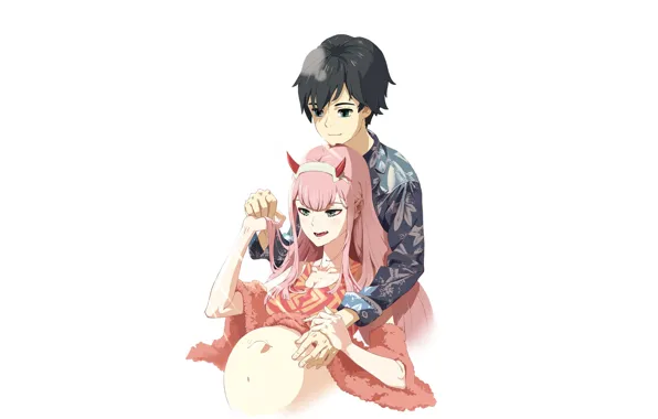 Girl, love, family, guy, pregnancy, Darling In The Frankxx, Cute in France