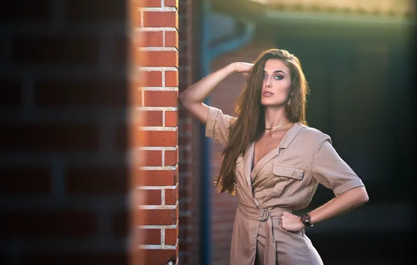 Look, pose, hair, bokeh, Clementine