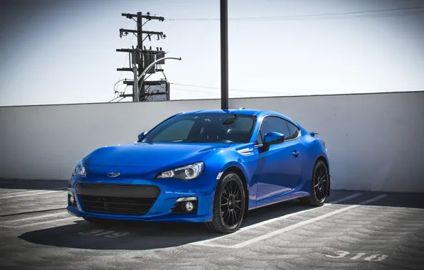 Picture Subaru, Blue, Parking, BRZ