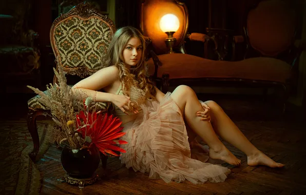 Picture barefoot, dress, legs, dress, Alexey Krapivin