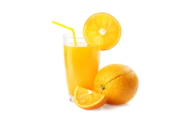 Picture glass, orange, juice, tube, chunks