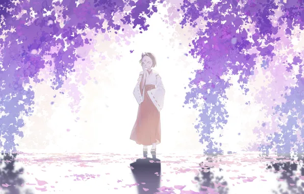Girl, mask, Wisteria, Rafa, Genshin Impact, Kazari