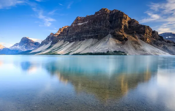 Picture mountains, lake, reflection