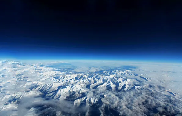 The sky, space, clouds, blue, earth, blue, the air
