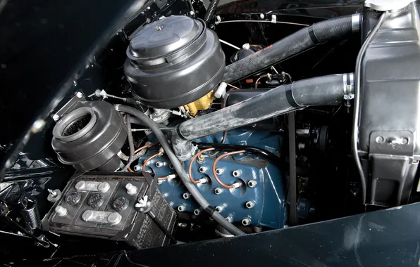 Coupe, retro cars, Convertible, 1946, under the hood, retro cars, Ford V8 Super Deluxe