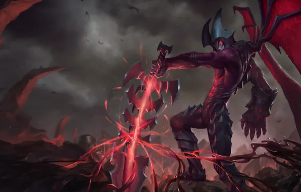 The demon, League of Legends, LOL, League Of Legends, Demon, Aatrox, LOL, The aatrox