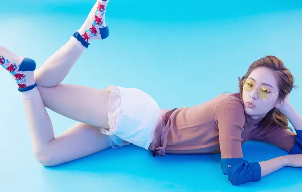 Girl, music, Asian, sexy, legs, blue, body, cute