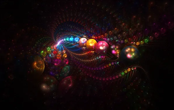 Abstraction, background, balls, Shine, color, beads