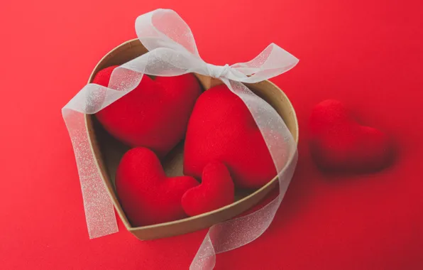 Hearts, red, love, romantic, hearts, valentine's day, gift