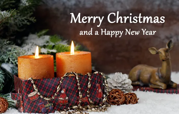 Tree, candles, New Year, Christmas, merry christmas, decoration, xmas, holiday celebration