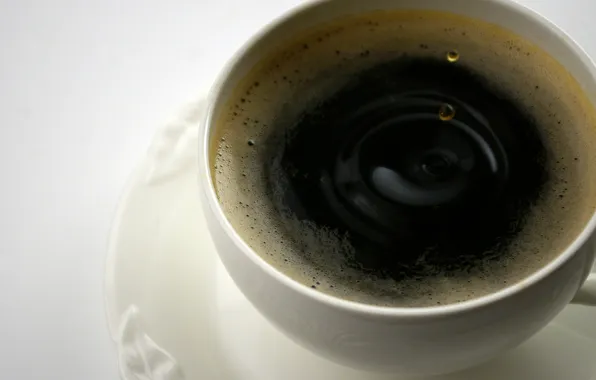 Drops, coffee, ruffle, Cup