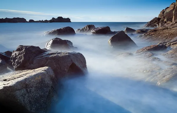 Sea, landscape, stones