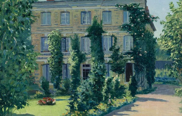 Picture landscape, picture, Edward Redfield, House Of Dr. Husson. Offranville. France