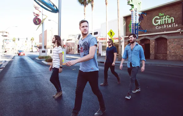 Picture wallpaper, summer, Music, sun, street, indie rock, sity, Imagine Dragons